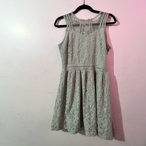 Lace sage green dress